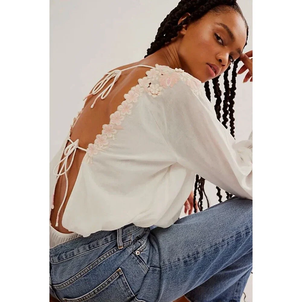 Free People Intimately Women Bodysuit Salty Sweet Vacay Casual Sexy Top Sz M New
